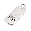 Brass Micro Pave Clear Cubic Zirconia Pendants CU-CBAEEA8-29S-2