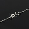 Anti-Tarnish Trendy Unisex Rhodium Plated 925 Sterling Silver Cable Chains Necklaces STER-M034-A-07-1
