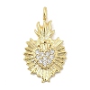 Brass Micro Pave Cubic Zirconia Pendants KK-S514-04D-G-1