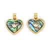 Brass Pave Cubic Zirconia Pendants KK-Z140-24G-1