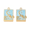 304 Stainless Steel Enamel Pendants STAS-K293-19G-2