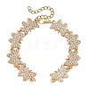 Alloy Crystal Rhinestone Butterfly Link Chain Bracelet Making AJEW-JB01647-1