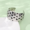 Hammered Brass Enamel Cuff Bangles BJEW-A163-05P-3
