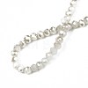 Electroplate Opaque Solid Color Glass Beads Strands X-EGLA-Q112-B02-4