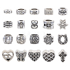 100Pcs 20 Style Tibetan Style Alloy European Beads FIND-TA0003-48-3