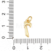 Brass Micro Pave Clear Cubic Zirconia Charms KK-P339-27G-07-3