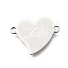 201 Stainless Steel Connector Charms STAS-B143-03E-P-1