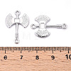 Alloy Double Axe Connector Charms X1-PALLOY-N176-125P-3
