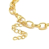 Rack Plating Brass Oval Link Bracelets for Women BJEW-B106-21G-3