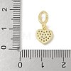 925 Sterling Silver Clear Cubic Zirconia Heart European Dangle Charms STER-H115-07G-3