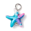 6Pcs 6 Color Dyed Synthetic Turquoise Sea Animal Pendants PALLOY-JF02726-3