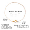 Vintage Natural Freshwater Pearl Rice Beaded Necklaces with 304 Stainless Steel Spring Ring Clasps for Women AQ9870-6