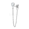 925 Sterling Silver Tassel Earrings Moon/Flower Earrings BD3845-4-1