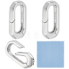 3Pcs 925 Sterling Silver Spring Gate Rings STER-PH0005-23-1