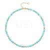 Bohemian 5mm Natural Turquoise Round Beaded Necklaces for Women MF9684-1-1