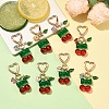 8Pcs Alloy Enamel & Acrylic Pendant Decorations HJEW-YW00394-4