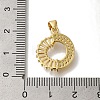 Ring Rack Plating Brass Micro Pave Clear Cubic Zirconia Pendant KK-U019-21G-3