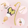 10Pcs 2 Colors Alloy Bookmarks AJEW-YW00005-4