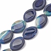 Natural Blue Agate Beads Strands G-P570-B01-01-1