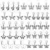40Pcs 10 Styles Alloy Pendant Decorations HJEW-GO00256-1