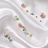 Rainbow ABS Plastic Imitation Pearl Beads OACR-YW0001-03G-5