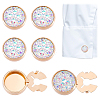 Flat Round Brass Cufflinks FIND-WH0366-453KCG-1