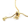 Clear Cubic Zirconia & Enamel Hamsa Hand with Evil Eye Links Slider Bracelet BJEW-A127-02G-5