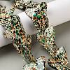 Spray Printed Synthetic Turquoise Beads Strands TURQ-P002-04A-01-1