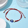 Adjustable Lanmpword Evil Eye Braided Bead Bracelet BJEW-JB11062-03-4