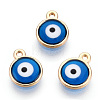 Epoxy Resin Enamel Evil Eye Charms RESI-T045-031A-02-3