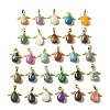 Natural & Synthetic Mixed Gemstone Pendants KK-F888-01G-1