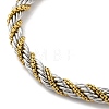 304 Stainless Steel Rope Chain Bracelets for Women BJEW-G712-14A-GP-2