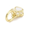 Real 18K Gold Plated Brass Enamel Charms KK-M293-22G-03-2