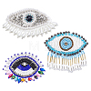 3Pcs 3 Colors ABS & Felt & Glass Badge for Backpack Clothes JEWB-NB0001-32-1