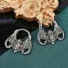 Bat 316 Surgical Stainless Steel Hoop Earrings X-EJEW-G416-31AS-1