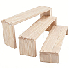 3Pcs 3 Sizes Rectangle Wooden Jewelry Organizer Display Riser Stands ODIS-WH0099-244A-1
