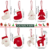 8Pcs 8 Style Felt Fabric Pendant Decoration HJEW-CP0001-11-2