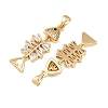 Brass Micro Pave Cubic Zirconia Pendants CU-CBAB3AD-08G-02-2