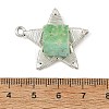 Electroplated Natural Quartz Faceted Copper Wire Wrapped Pendants PALLOY-TA00443-02-3