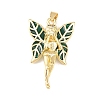 Brass Micro Pave Cubic Zirconia Pendants KK-C162-011A-01-1