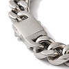 Tarnish Resistant 201 Stainless Steel Cuban Link Chain Bracelets BJEW-H612-03P-3