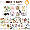 12 Sheets 12 Style PVC Stickers DIY-WH0570-002-2