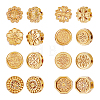 16Pcs 8 Style Rack Plating Brass Beads KK-CA0002-12-1