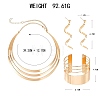 Alloy Pendant Necklaces & Stud Dangle Earrings & Cuff Bangles Sets FS-WG2E0CA-02-4