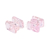 UV Plating Transparent Acrylic European Beads OACR-M027-02M-01-2