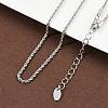 2MM Brass Rope Chain Necklaces for Women Men NJEW-G174-01P-2