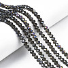 Electroplate Glass Beads Strands EGLA-A034-T6mm-B26-1