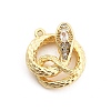 Brass Micro Pave Cubic Zirconia Pendants KK-M321-01G-G01-1