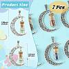 7Pcs Moon Alloy Pendants PALLOY-FS00069-3