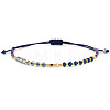 Bohemian Glass & Brass Beads Braided Bead Bracelets GE8132-15-1